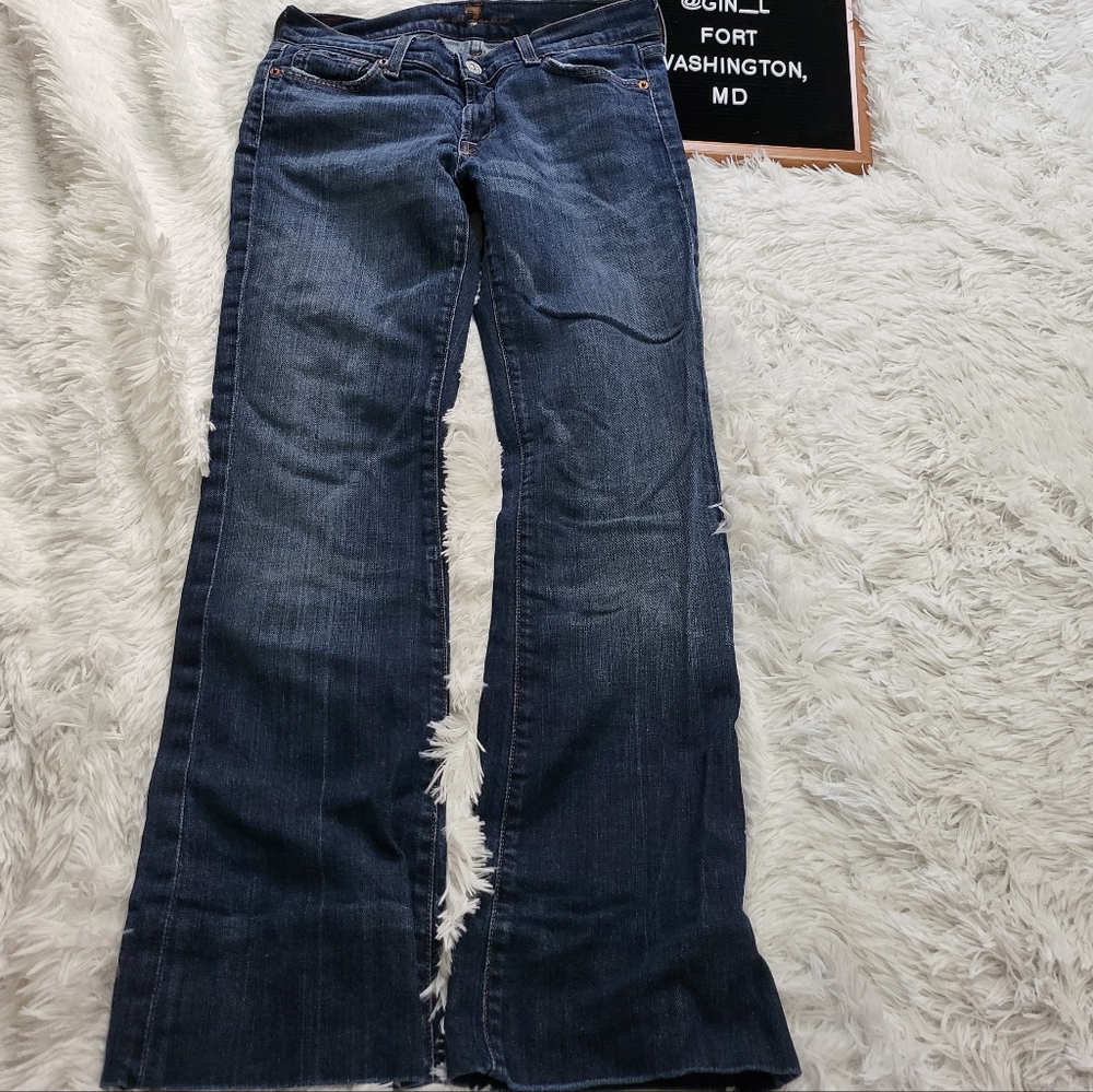 7 For All Mankind by Jerome Dahan Boot Cut Jeans in Dark Wash Size 27